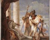 乔瓦尼 巴蒂斯塔 提埃波罗 : Villa Valmarana Aeneas Introducing Cupid Dressed as Ascanius to Dido